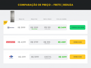 Comparador de frete e preços